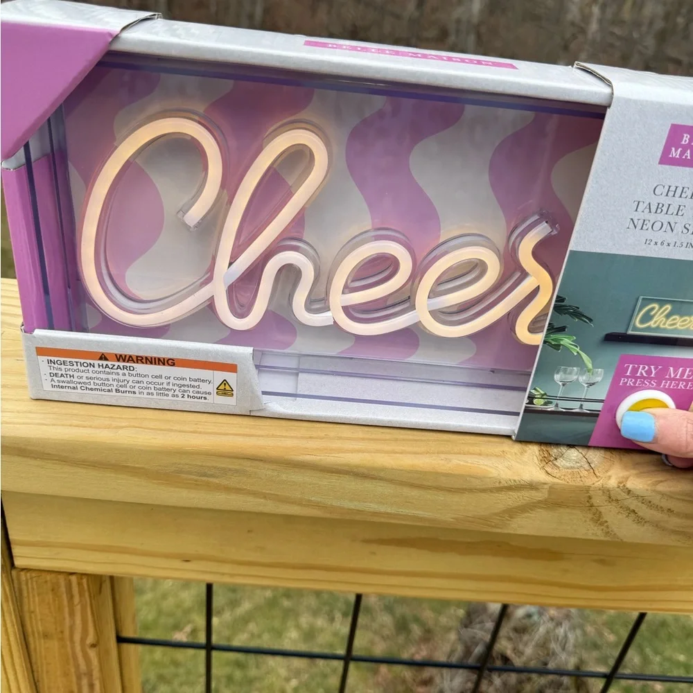 Cheers Table Top Neon Sign - Picture 2 of 3